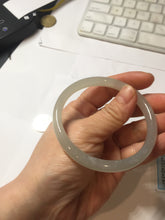 Load image into Gallery viewer, 58.8mm Certified 100% Natural light yellow/gray/pale pink slim nephrite jade bangle HN71-9076
