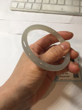 Load image into Gallery viewer, 58.8mm Certified 100% Natural light yellow/gray/pale pink slim nephrite jade bangle HN71-9076
