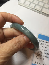 Load image into Gallery viewer, 57.5mm Certified Type A 100% Natural deep sea dark green/purple/blue/gray/black Guatemala Jadeite bangle PB114-6421
