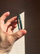 Load image into Gallery viewer, 58.8mm Certified Type A 100% Natural light green/blue/gray Guatemala slim round cut Jadeite bangle BP210-1021
