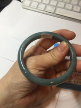 Load image into Gallery viewer, 57.5mm Certified Type A 100% Natural deep sea dark green/purple/blue/gray/black Guatemala Jadeite bangle PB114-6421
