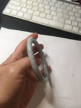 Load image into Gallery viewer, 64mm Certified Type A 100% Natural light green white round cut Jadeite Jade bangle BH93-(1935)
