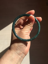 Load image into Gallery viewer, 58.8mm Certified Type A 100% Natural light green/blue/gray Guatemala slim round cut Jadeite bangle BP210-1021
