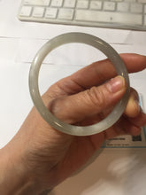 Load image into Gallery viewer, 58.8mm Certified 100% Natural light yellow/gray/pale pink slim nephrite jade bangle HN71-9076

