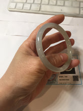 Load image into Gallery viewer, 58.8mm Certified 100% Natural light yellow/gray/pale pink slim nephrite jade bangle HN71-9076
