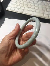 Load image into Gallery viewer, 64mm Certified Type A 100% Natural light green white round cut Jadeite Jade bangle BH93-(1935)
