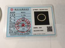 Load image into Gallery viewer, 58.8mm Certified 100% Natural light yellow/gray slim nephrite jade bangle HN72-9229
