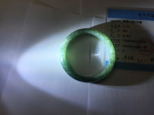 Load image into Gallery viewer, 56.4mm certified type A 100% Natural oily dark green gray black with flying snow Jadeite jade bangle PC203-7671
