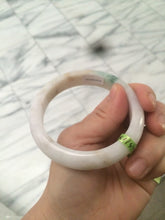 Load image into Gallery viewer, 56.5mm certified 100% natural Type A green purple brown jadeite jade bangle G77-5703
