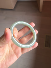 Load image into Gallery viewer, 53mm Certified 100% Natural light green/yellow/gray nephrite jade bangle HT125-3598
