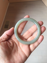 Load image into Gallery viewer, 53mm Certified 100% Natural light green/yellow/gray nephrite jade bangle HT125-3598

