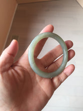 Load image into Gallery viewer, 53mm Certified 100% Natural light green/yellow/gray nephrite jade bangle HT125-3598
