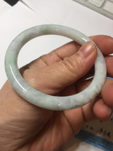 Load image into Gallery viewer, 53.8mm certified 100% natural Type A light green purple brown round cut jadeite jade bangle BS107-2542

