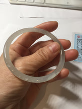 Load image into Gallery viewer, 58.8mm Certified 100% Natural light yellow/gray slim nephrite jade bangle HN72-9229
