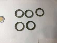 Load image into Gallery viewer, 100% natural type A ice watery oily dark green/gray/black(冰油青) jadeite jade band ring PC77
