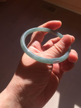Load image into Gallery viewer, 58.8mm Certified Type A 100% Natural dark green/blue/gray with Guatemala slim round cut Jadeite bangle PE72-1491
