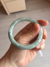Load image into Gallery viewer, 55.5mm certified 100% natural Type A light green round cut jadeite jade bangle BS104-2525
