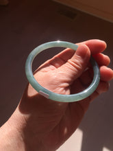 Load image into Gallery viewer, 58.8mm Certified Type A 100% Natural dark green/blue/gray with Guatemala slim round cut Jadeite bangle PE72-1491
