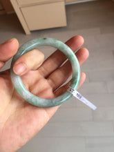 Load image into Gallery viewer, 55.5mm certified 100% natural Type A light green round cut jadeite jade bangle BS104-2525
