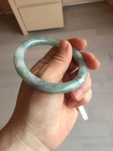 Load image into Gallery viewer, 55.5mm certified 100% natural Type A light green round cut jadeite jade bangle BS104-2525
