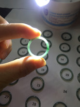 Load image into Gallery viewer, 17.5mm 7 1/4 100% natural type A icy watery green/blue icy watery Guatemala jadeite jade band ring group PJ33
