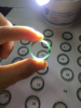 Load image into Gallery viewer, 17.5mm 7 1/4 100% natural type A icy watery green/blue icy watery Guatemala jadeite jade band ring group PJ33
