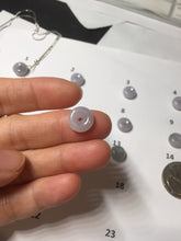 Load image into Gallery viewer, 10.5mm Type A 100% Natural purple green gray Jadeite Safety Guardian Button donuts pendant group PH121 Add on item
