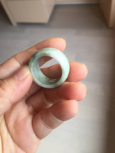 Load image into Gallery viewer, Size 11 100% natural type A oily dark green  broad jadeite jade band ring thumb ring PC246-7

