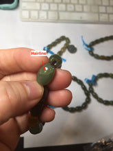 Load image into Gallery viewer, 100% Natural 12x9mm green/yellow olives shape nephrite Jade bead bracelet group HE92
