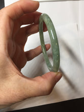 Load image into Gallery viewer, 57.4mm Certified 100% natural Type A oily dark green/ gray/brown (老油青) slim round cut jadeite jade bangle PB320-0596
