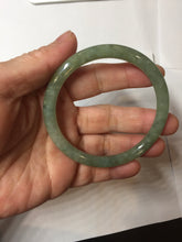 Load image into Gallery viewer, 57.4mm Certified 100% natural Type A oily dark green/ gray/brown (老油青) slim round cut jadeite jade bangle PB320-0596

