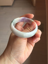 Load image into Gallery viewer, 50mm certified Type A 100% Natural light green purple yellow(FU LU SHOU) oval Jadeite Jade bangle BQ54-8192(Etsy listed))

