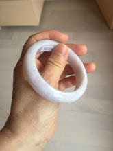 Load image into Gallery viewer, 54.6mm certified 100% Natural type A light purple white Jadeite Jade bangle PC248-0343
