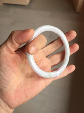 Load image into Gallery viewer, 59.5mm certified Type A 100% Natural light green purple white round cut Jadeite Jade bangle PB265-3197
