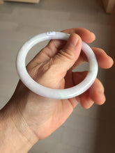 Load image into Gallery viewer, 59.5mm certified Type A 100% Natural light green purple white round cut Jadeite Jade bangle PB265-3197
