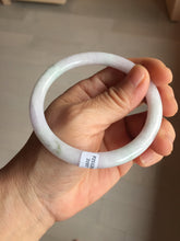 Load image into Gallery viewer, 59.5mm certified Type A 100% Natural light green purple white round cut Jadeite Jade bangle PB265-3197
