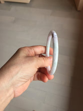Load image into Gallery viewer, 59.5mm certified Type A 100% Natural light green purple white round cut Jadeite Jade bangle PB265-3197
