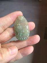 Load image into Gallery viewer, Type A 100% Natural Light Green-Gray (淡油冰) Jadeite Jade Pig Pendant – Abundance, Prosperity, Happiness &amp; Good Fortune PC241
