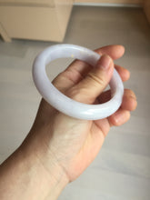 Load image into Gallery viewer, 59.5mm certified 100% Natural type A light purple white Jadeite Jade bangle PC249-0347

