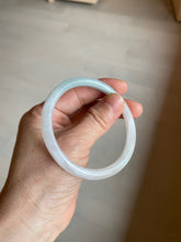 Load image into Gallery viewer, 54.5mm certified 100% natural green/purple/white slim round cut jadeite jade bangle L147-5552
