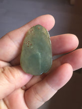 Load image into Gallery viewer, Type A 100% Natural Light Green-Gray (淡油冰) Jadeite Jade Tiger Pendant – Courage, Strength &amp; Protection PC242
