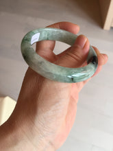 Load image into Gallery viewer, Shopify only 52.9mm Certified Type A 100% Natural green flying flowers Jadeite Jade bangle BF125-8568

