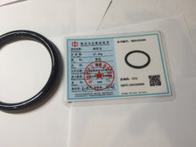 Load image into Gallery viewer, 61.5mm 100% Natural dark green/black meteorite Stellar Night sky round cut nephrite bangle HN77-2280
