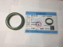 Load image into Gallery viewer, 52mm certified natural 100% natural Type A summer leave green jadeite jade bangle AA86-4910
