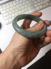 Load image into Gallery viewer, 58.2mm certified type A 100% Natural oily dark green gray black with flying snow Jadeite jade bangle PC206-7680

