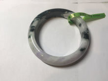 Load image into Gallery viewer, 57.8mm certified  100% natural light green/purple jadeite jade bangle F110-6206
