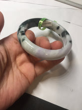 Load image into Gallery viewer, 57.8mm certified  100% natural light green/purple jadeite jade bangle F110-6206
