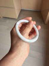Load image into Gallery viewer, 56mm certified Type A 100% Natural white sunny green purple slim round cut Jadeite Jade bangle PB263-3202
