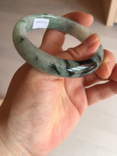 Load image into Gallery viewer, Shopify only 52.9mm Certified Type A 100% Natural green flying flowers Jadeite Jade bangle BF125-8568

