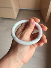 Load image into Gallery viewer, 56mm certified Type A 100% Natural white sunny green purple slim round cut Jadeite Jade bangle PB263-3202
